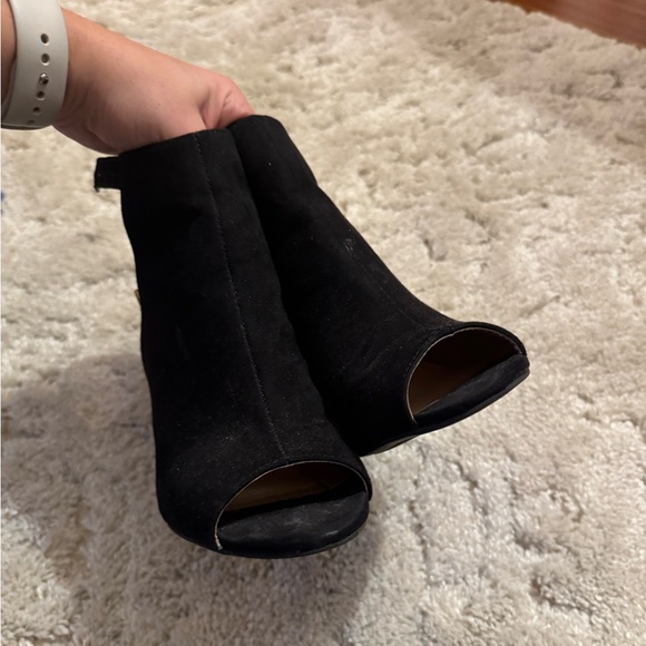 Lulus Black Suede Heels - Picture 6 of 7